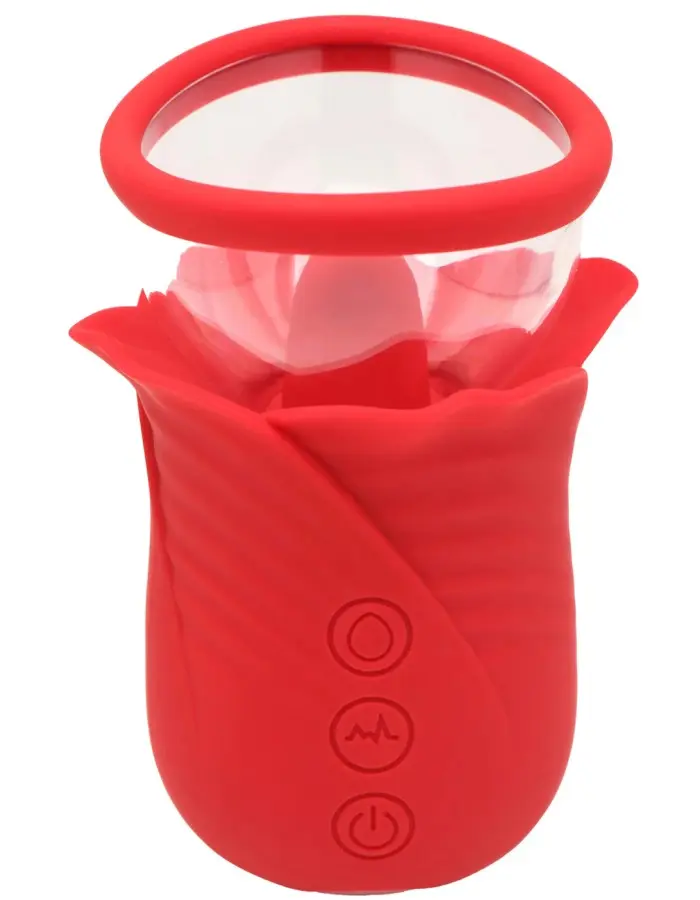 Lily Lover Sucking and Vibrating Clitoral  Stimulator- Red