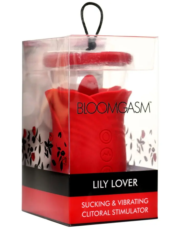 Lily Lover Sucking and Vibrating Clitoral  Stimulator- Red