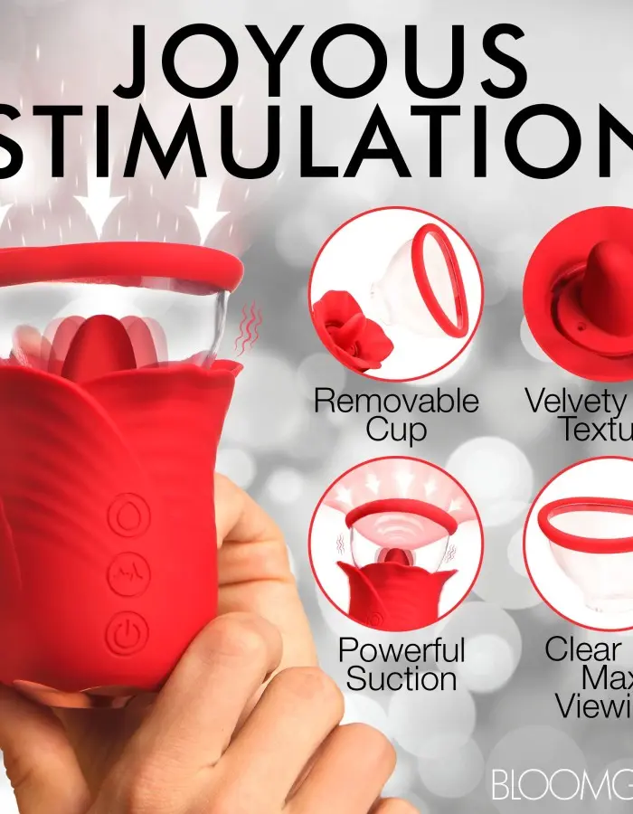 Lily Lover Sucking and Vibrating Clitoral  Stimulator- Red