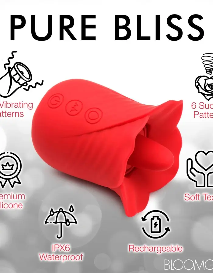 Lily Lover Sucking and Vibrating Clitoral  Stimulator- Red