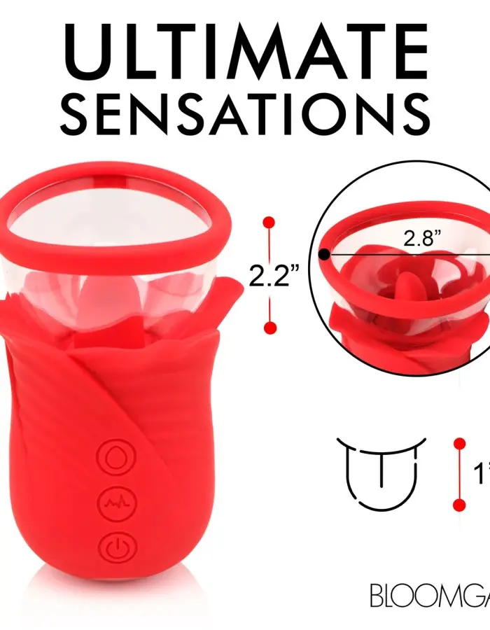 Lily Lover Sucking and Vibrating Clitoral  Stimulator- Red