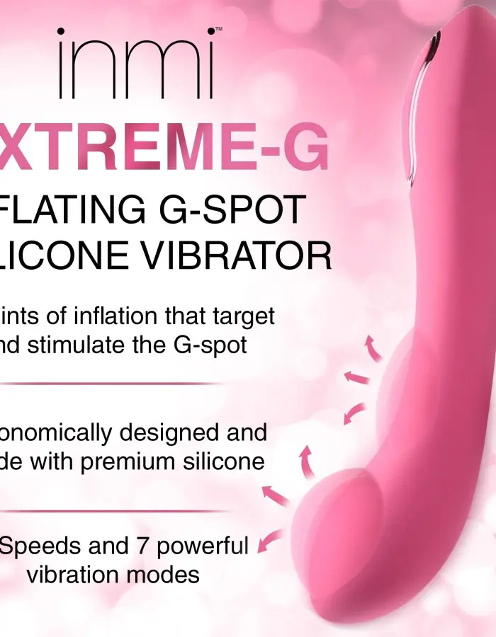 Extreme-G Inflating G-Spot Silicone Vibrator -  Pink