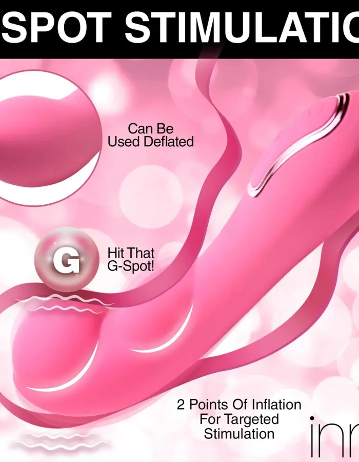 Extreme-G Inflating G-Spot Silicone Vibrator -  Pink