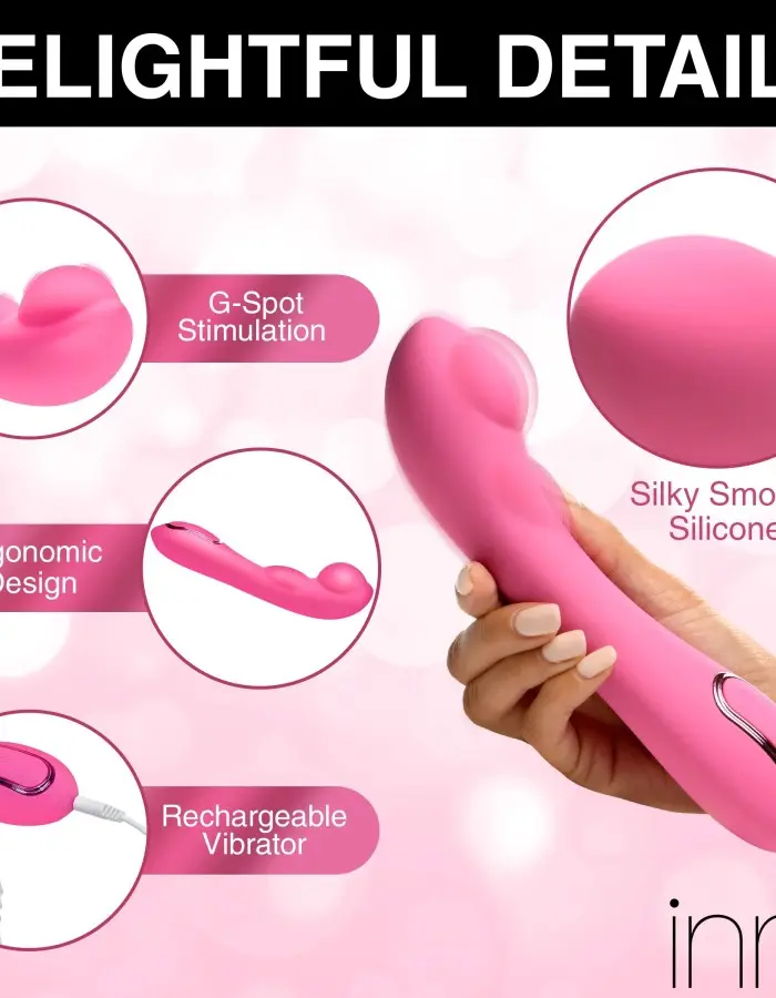 Extreme-G Inflating G-Spot Silicone Vibrator -  Pink