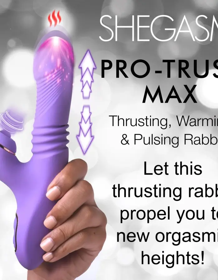 Pro-Thrust Max 14x Thrusting and Pulsing Silicone  Rabbit - Purple