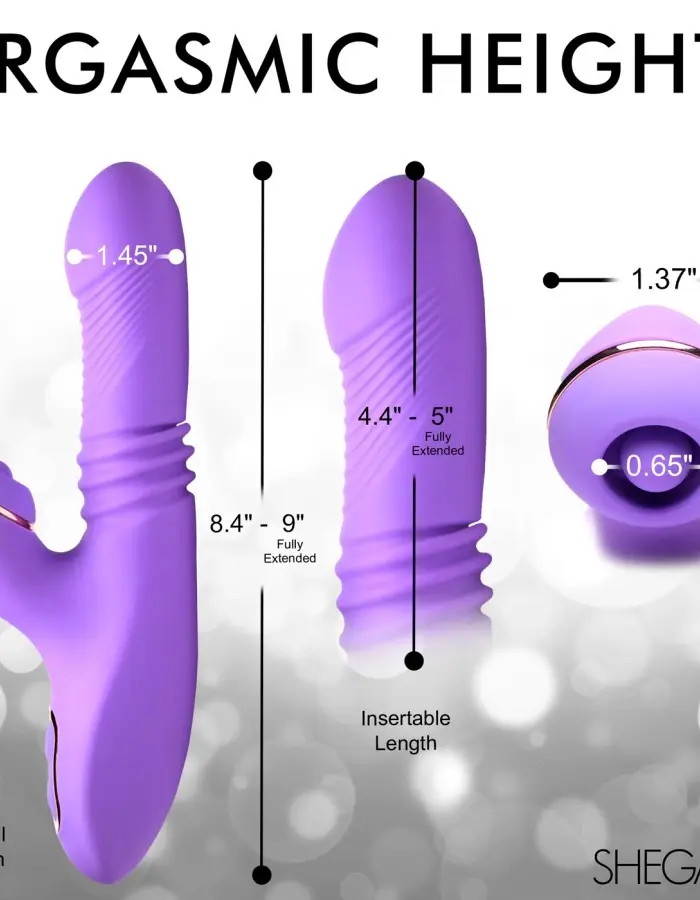 Pro-Thrust Max 14x Thrusting and Pulsing Silicone  Rabbit - Purple