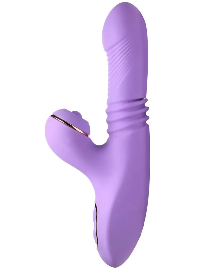 Pro-Thrust Max 14x Thrusting and Pulsing Silicone  Rabbit - Purple