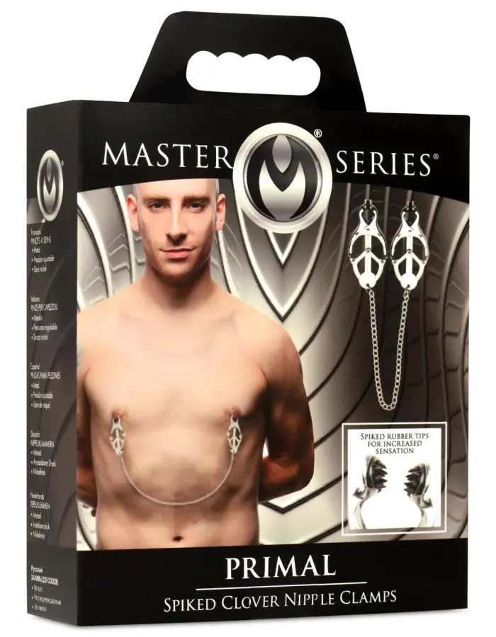 Primal Spiked Clover Nipple Clamps - Silver