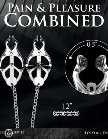 Primal Spiked Clover Nipple Clamps - Silver