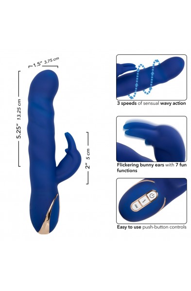 Jack Rabbit Signature Silicone Wave Motion Rabbit  - Blue