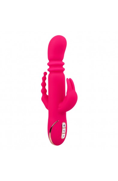 Jack Rabbit Signature Heated Silicone Triple  Fantasy Rabbit - Pink