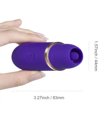Abby - Mini Clit Licking Vibrator Tongue Sex Toy  - Purple
