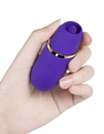 Abby - Mini Clit Licking Vibrator Tongue Sex Toy  - Purple