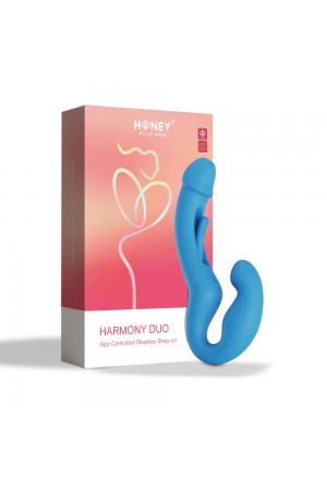 Harmony Duo App-Controlled Strapless Strap-on - Blue