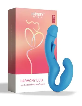 Harmony Duo App-Controlled Strapless Strap-on - Blue