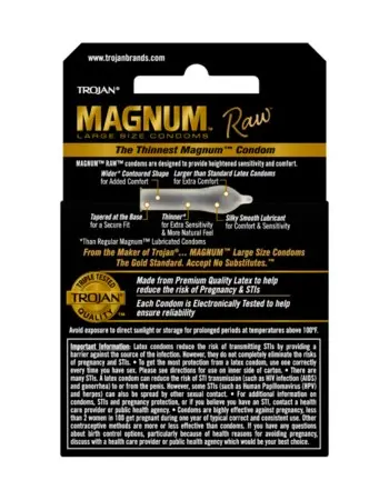 Trojan Magnum Raw 3 Ct Condoms