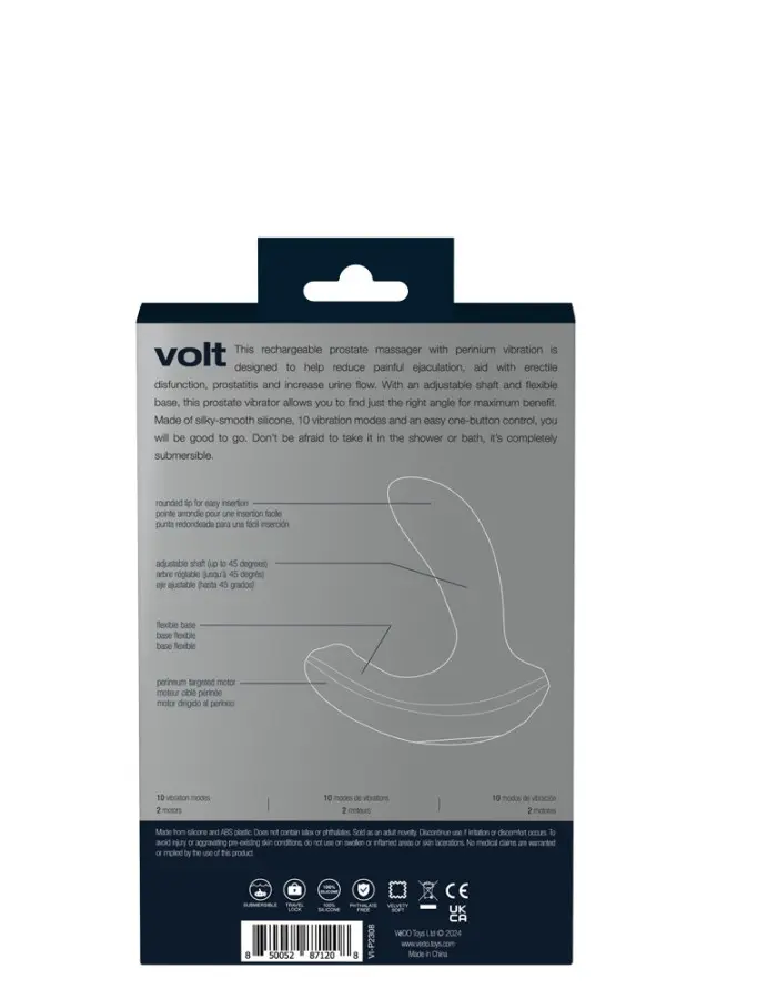 Volt Rechargeable Prostate Vibe - Black