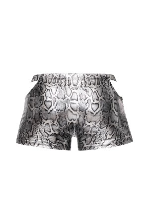 s'naked Pouch Short - X-Large - Silver/black