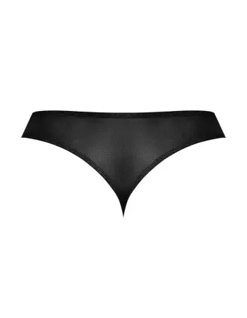 Sassy Lace - Open Ring Thong - Small/medium -  Black
