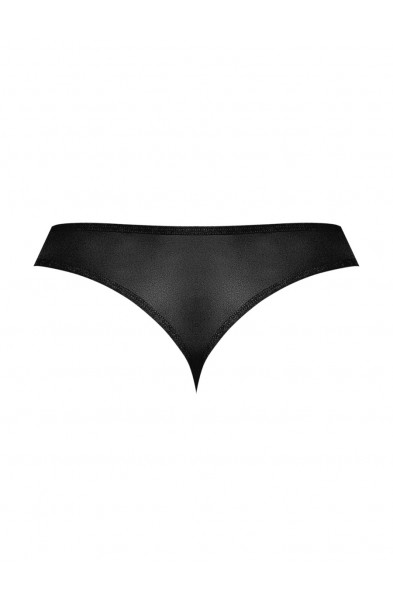 Sassy Lace - Open Ring Thong - Small/medium -  Black