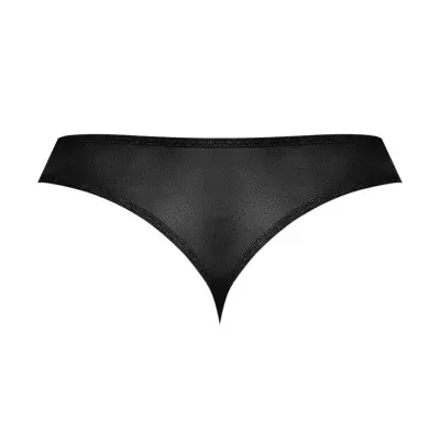Sassy Lace - Open Ring Thong - Small/medium -  Black