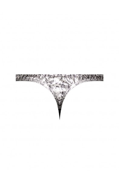 Snaked - Criss Cross Thong - Large/x-Large - Silver/black