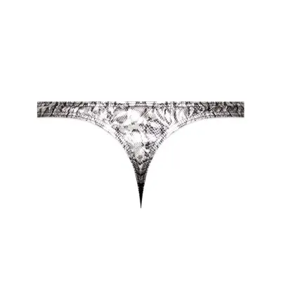 Snaked - Criss Cross Thong - Small/medium - Silver/black