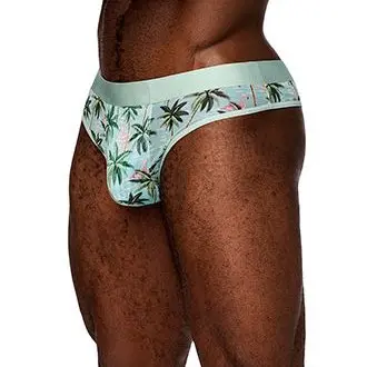 Sheer Print - Sheer Thong - Large/x-Large - Flamingo