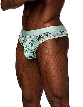 Sheer Print - Sheer Thong - Small/medium - Flamingo