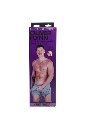 Signature Cocks Oliver Flynn Ultraskyn Dual  Density 10 Inch Cock - Vanilla