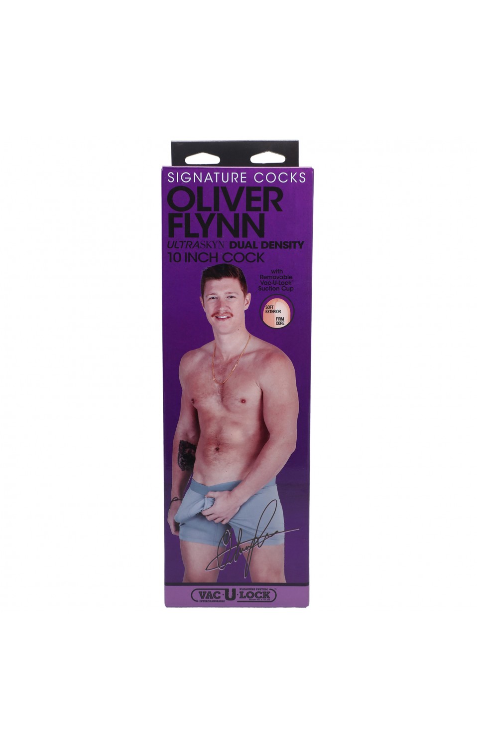 Signature Cocks Oliver Flynn Ultraskyn Dual Density 10 Inch Cock - Vanilla  - DJ8160-29-BX