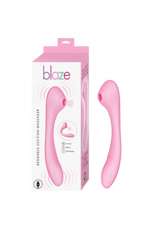 Blaze Bendable Suction Massager - Pink