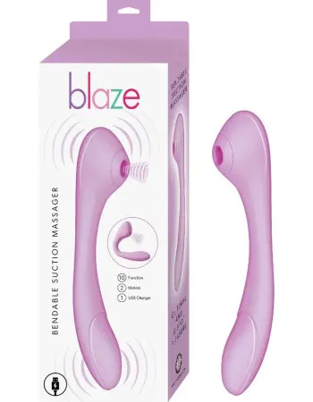 Blaze Bendable Suction Massager - Lavender