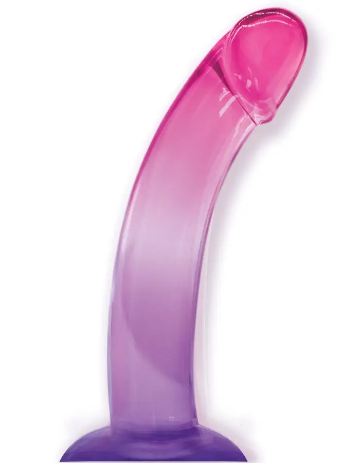 Shades, 8.25" Smoothie Jelly Tpr Gradient Dong - Purple and Pink
