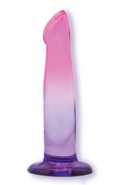 Shades, 6.25" G-Spot Jelly Tpr Gradient Dong - Pink and Purple