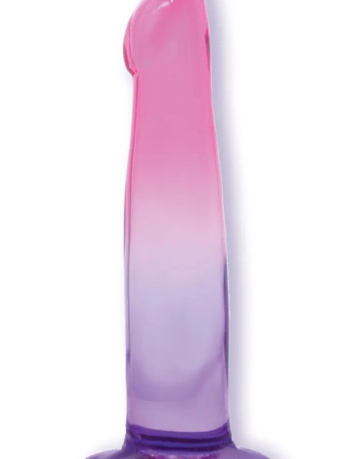 Shades, 6.25" G-Spot Jelly Tpr Gradient Dong - Pink and Purple