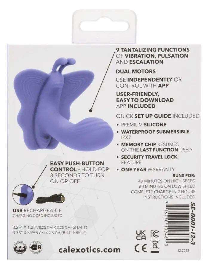 Calexotics Connect Venus Butterfly - Periwinkle