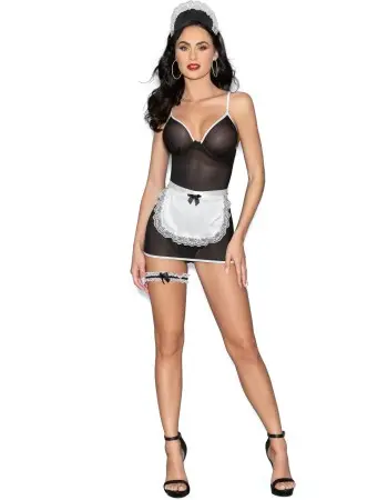 Private Maid 5 Pc Set - One Size - Black/white
