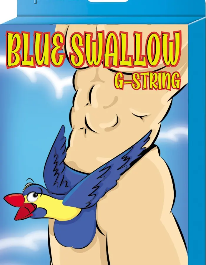 Blue Swallow G-String - One Size - Blue