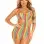 Rainbow Stripe Cross Over Mini Dress - One Size - Multicolor