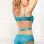 2 Pc Sumptuous Cutout and Strappy Garter Teddy With Stockings - One Size - Teal Quartz