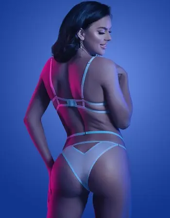 Prismatic Bra and Panty - Medium/large - Light  Blue