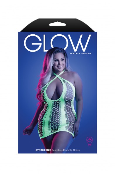 Synthesize Seamless Keyhole Dress - Queen - Neon  Green