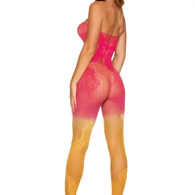 Versatile Bodystocking - One Size -  Watermelon/mimosa
