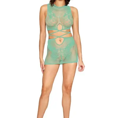 Bralette and Skirt - One Size - Seafoam