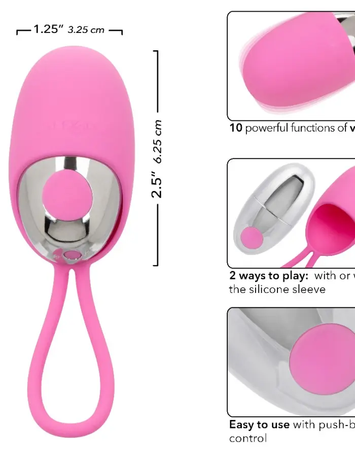 Turbo Buzz Bullet With Removable Silicone Sleeve - Pink