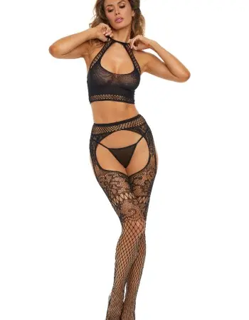 Slide Your Way 2 Pc Bra Set - One Size - Black