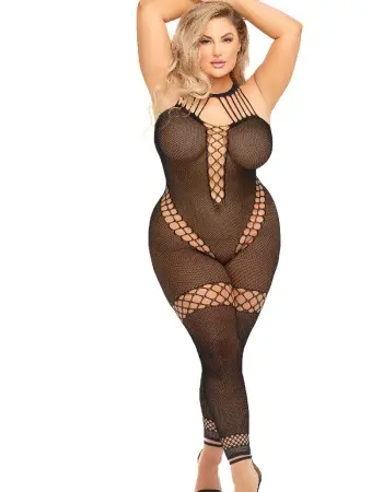 Take You There Bodystocking - Queen Size - Black