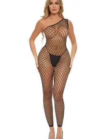 Let's Link Bodystocking - One Size - Black