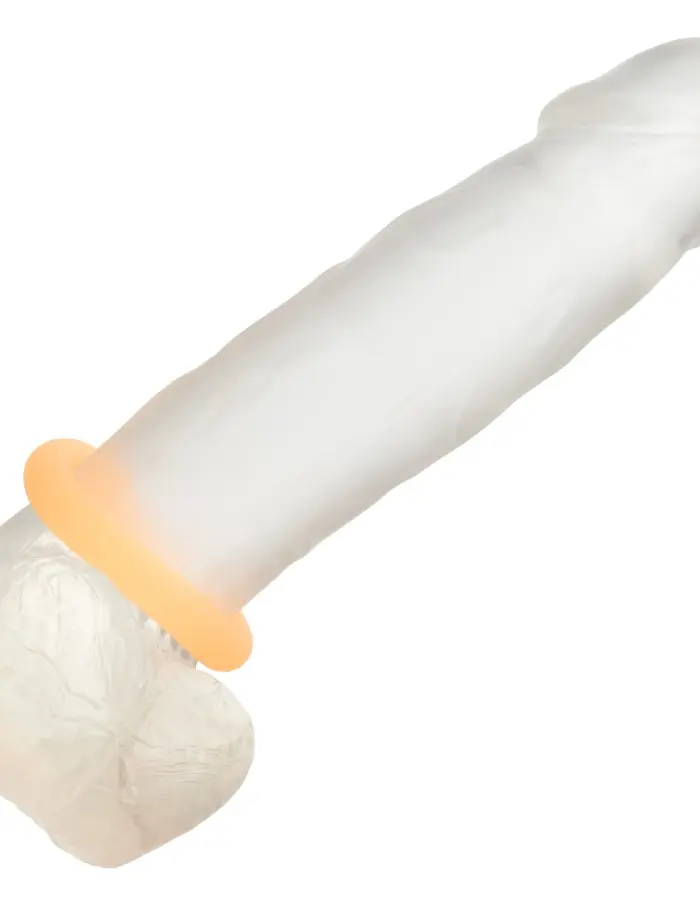 Alpha Glow-in-the-Dark Liquid Silicone Prolong Medium Ring - Orange